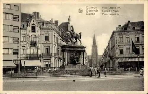 Ak Oostende Ostende Westflandern, Leopold I. Platz