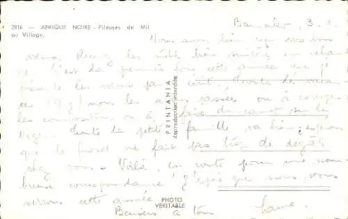 Ak Africa, Millet Pilers in the Village