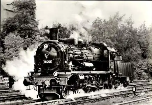 Ak Deutsche Eisenbahn, Dampflokomotive Baureihe 38.2-3, 100 Jahre Stollberg St. Egidien 1979