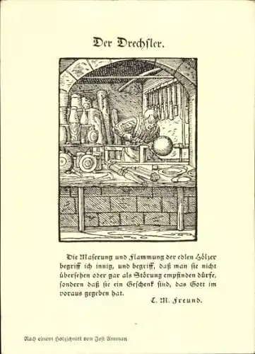 Künstler Ak Halle des Handwerks Berlin 1934, Drechsler