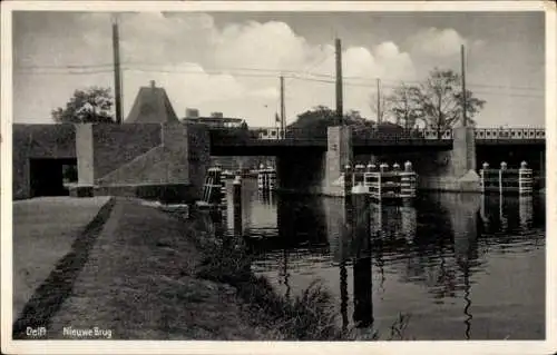 Ak Delft Südholland Niederlande, Neue Brücke