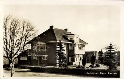 Ak Sexbierum Seisbierrum Friesland Niederlande, Herv. Pfarrhaus