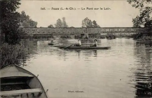 Ak Pezou Loir et Cher, le Pont sur le Loir