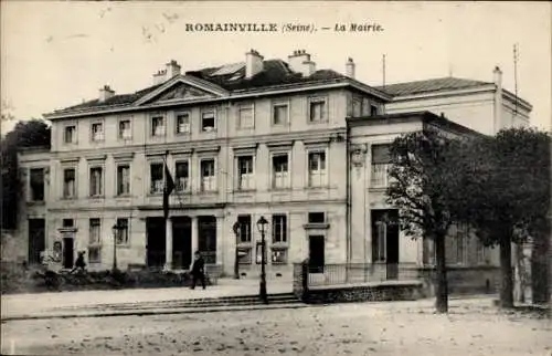 Ak Romainville Seine Saint Denis, La Mairie