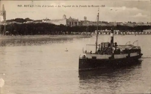 Ak Royan Charente Maritime, le Vapeur de la Pointe de Grave