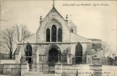 Ak Chalons sur Marne, Kirche St-Jean