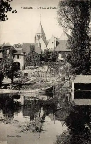 Ak Vierzon Cher, l'Yevr, l'Eglise