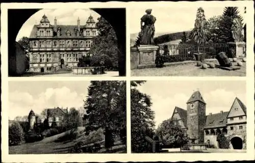 Ak Friedewald Westerwald, Haus Friedewald, Teilansichten