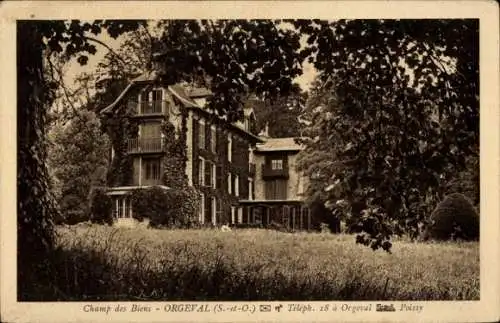 Ak Orgeval Yvelines, Champ des Biens