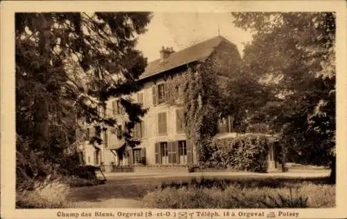 Ak Orgeval Yvelines, Champ des Biens