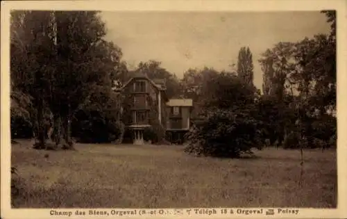 Ak Orgeval Yvelines, Champ des Biens