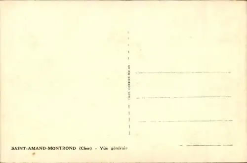 Ak Saint Amand Montrond Cher, vue generale