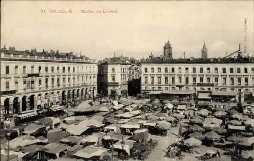 Ak Toulouse Haute Garonne, Marche du Capitole