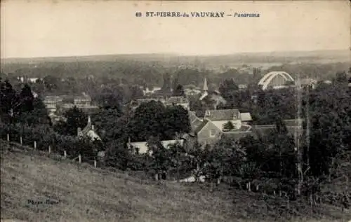 Ak Saint Pierre du Vauvray Eure, Panorama