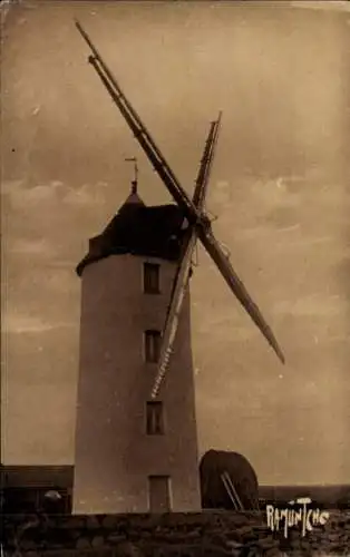 Ak Noirmoutier Vendée, Moulin das l'Ile de Noirmoutier