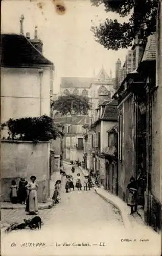 Ak Auxerre Yonne, La Rue Cauchois