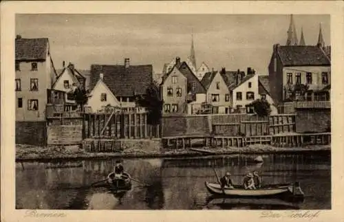 Ak Hansestadt Bremen, Teerhof, Boote