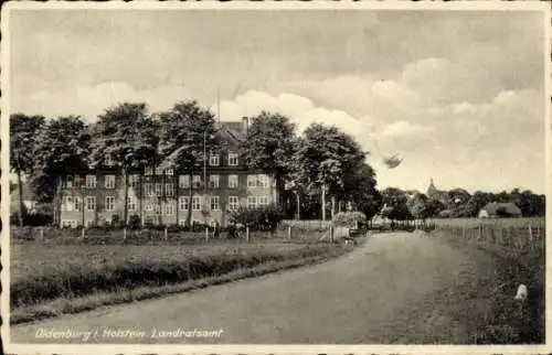 Ak Oldenburg in Holstein, Landratsamt, Straßenansicht