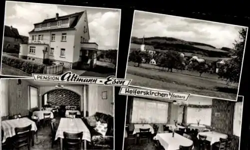 Ak Helferskirchen im Westerwald, Pension Altmann-Esen, Speiseraum, Panorama