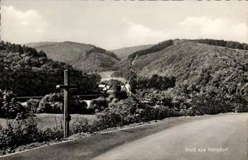 Ak Mörsdorf im Hunsrück, Panorama, Kreuz