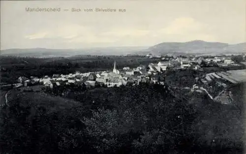 Ak Manderscheid in der Eifel, Totalansicht, Blick vom Belvedere