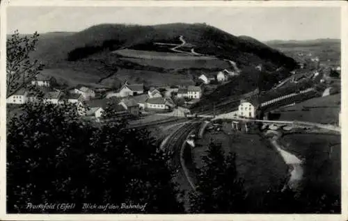 Ak Pronsfeld in der Eifel, Bahnhof, Panorama