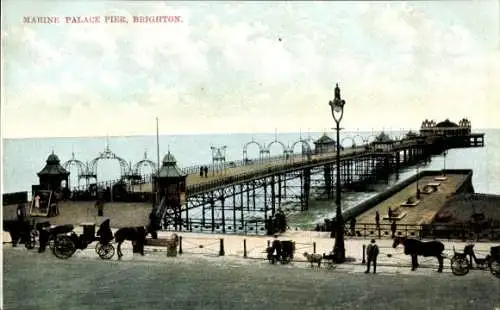 Ak Brighton East Sussex England, Marine Palace Pier