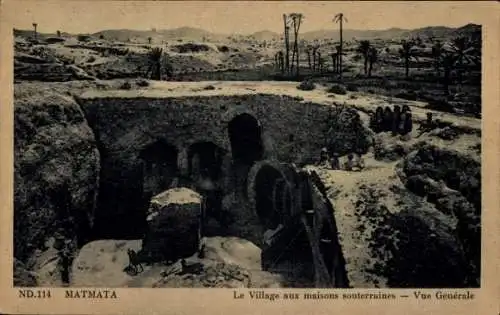 Ak Matmata Tunesien, Le Village aux maisons souterraines, Vue générale