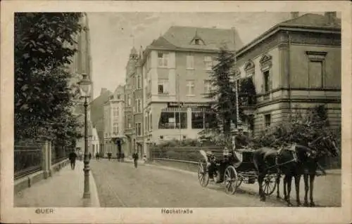 Ak Buer Gelsenkirchen im Ruhrgebiet, Hochstraße, Möbel-Geschäft Wilhelm Schossier, Kutsche