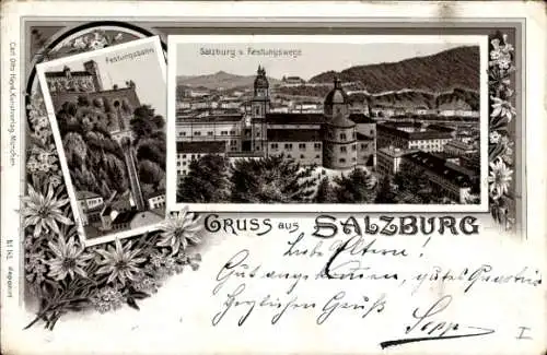 Vorläufer Litho Salzburg in Österreich, Gesamtansicht, Festungsbahn