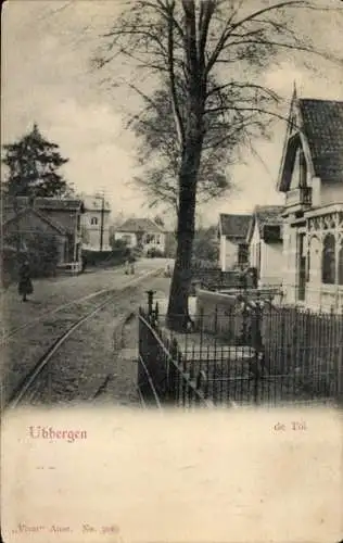 Ak Ubbergen Gelderland Niederlande, Straße, Häuser, Bahnschienen