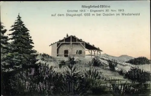 Ak Daaden im Westerwald, Siegfried-Hütte, Stegskopf