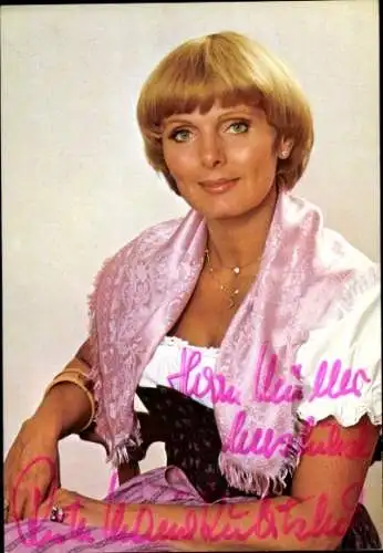 Ak Schauspielerin Ruth-Maria Kubitschek, Portrait, Autogramm