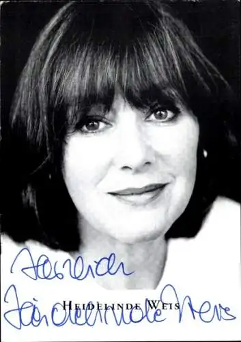 Ak Schauspielerin Heidelinde Weis, Portrait, Autogramm