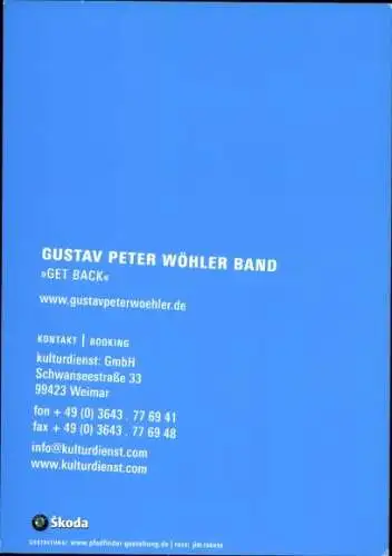 Ak Schauspieler Gustav Peter Wöhler, Portrait, Autogramm, Sänger, Band, Get Back