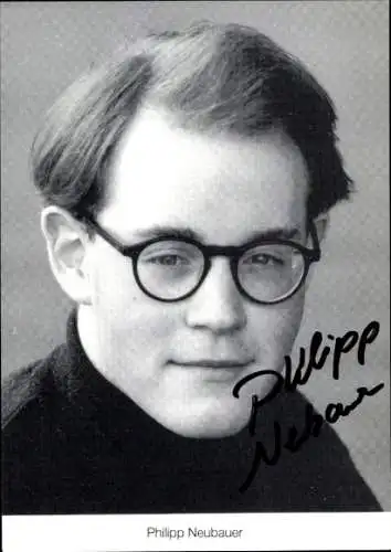 Ak Schauspieler Philipp Neubauer, Portrait als Philipp Sperling in Lindenstraße, Autogramm