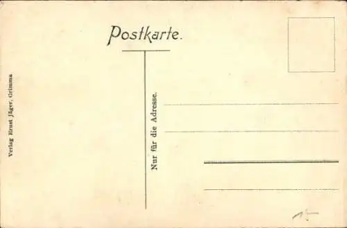 Ak Grimma in Sachsen, Hochwasser, Februar 1909