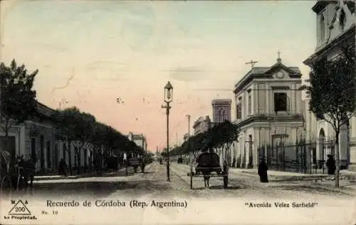 Ak Córdoba Argentinien, Avenida Velez Sarfield