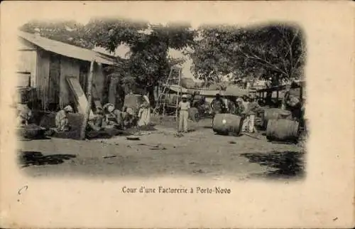 Ak Porto Novo Dahomey Benin, Cour d'une Factorerie