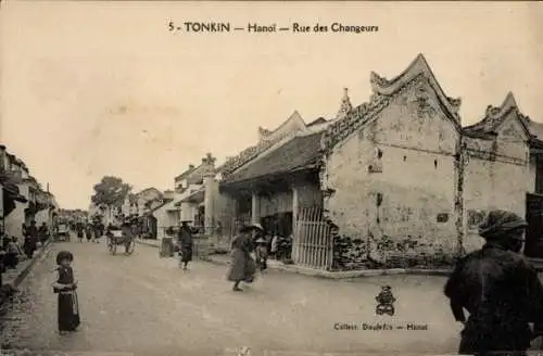 Ak Hanoi Tonkin Vietnam, Rue des Changeurs