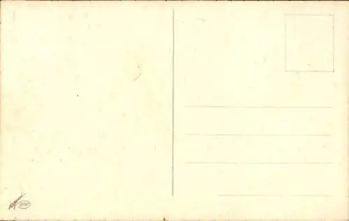 Künstler Ak Castellin, Gondel an der Anlegestelle, Liebespaar