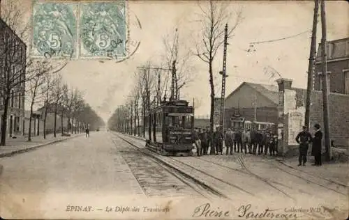 Ak Épinay Eure, Straßenbahndepot