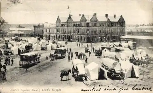 Ak Pretoria Südafrika, Church Square during Lord's Supper