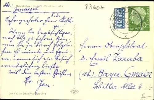 Ak Holzkirchen in Oberbayern, Münchnerstraße, Gasthof Neue Post