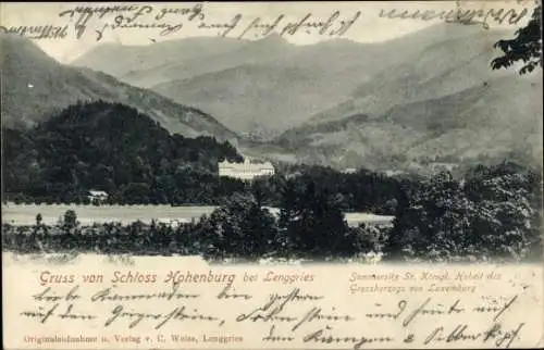 Ak Hohenburg Lenggries in Oberbayern, Schloss Hohenburg