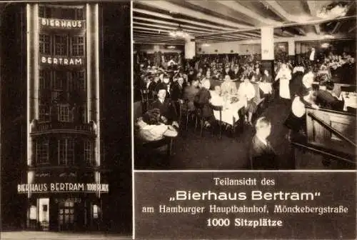 Ak Hamburg, Bierhaus Bertram, Mönckebergstraße 3