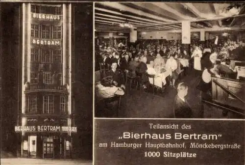 Ak Hamburg, Bierhaus Bertram, Mönckebergstraße 3