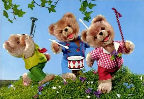 Ak Teddybären, musizierende Teddys