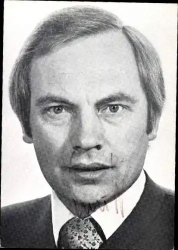 Foto Politiker Georg Kronawitter, Oberbürgermeister von München, Portrait, Autogramm