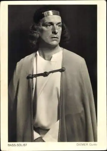 Ak Opernsängerin Guido Diemer, Portrait
